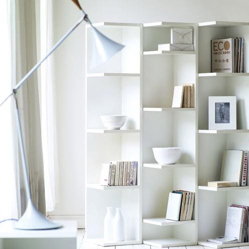 Room, Shelf, Shelving, Interior design, White, Wall, Grey, Porcelain, Collection, Publication, 