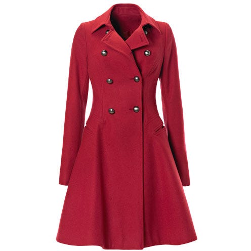 Clothing, Coat, Collar, Sleeve, Textile, Outerwear, Red, Style, Pattern, Uniform, 