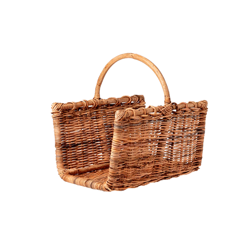 Basket, Storage basket, Wicker, Home accessories, Picnic basket, Beige, Laundry basket, Bicycle accessory, Building material, 