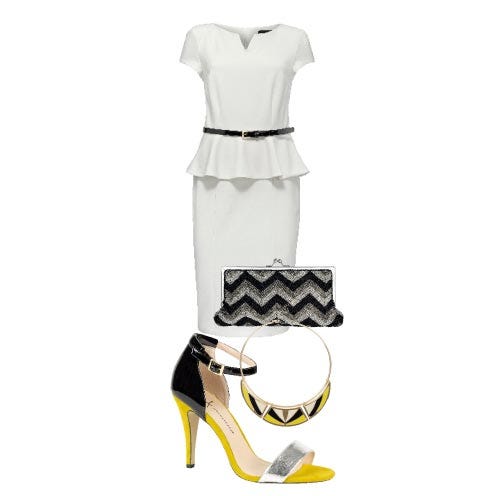 Product, White, Uniform, Beige, Fashion design, Sandal, Strap, Day dress, Costume accessory, One-piece garment, 