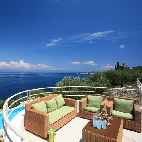 Furniture, Couch, Outdoor furniture, Real estate, Turquoise, Ocean, Outdoor sofa, Azure, Teal, Aqua, 