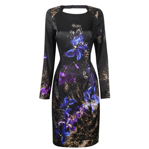Clothing, Blue, Sleeve, Dress, Purple, Formal wear, One-piece garment, Lavender, Violet, Electric blue, 