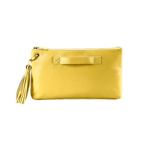Yellow, Bag, Textile, Khaki, Tan, Beige, Shoulder bag, Rectangle, Wallet, Zipper, 