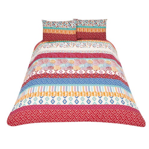 Blue, Textile, Orange, Pattern, Linens, Bedding, Azure, Aqua, Electric blue, Bedroom, 