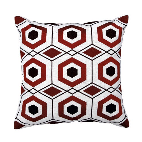 Throw pillow, Pillow, White, Cushion, Pattern, Red, Line, Linens, Home accessories, Rectangle, 
