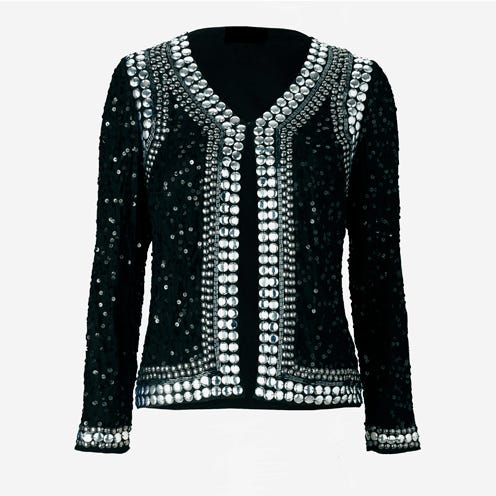 Sleeve, Collar, Textile, Pattern, Outerwear, Style, Coat, Sweater, Fashion, Black, 