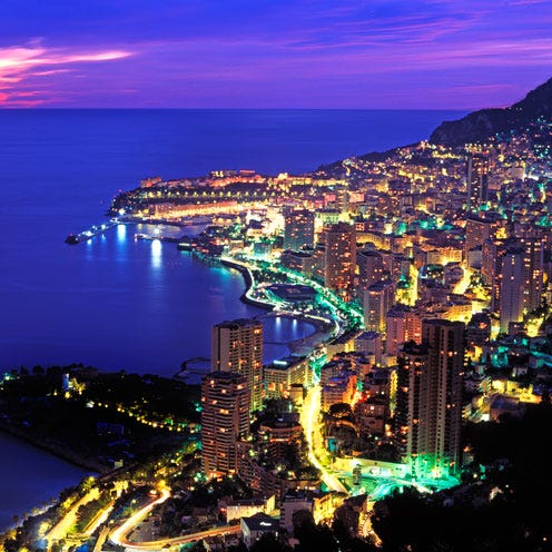 City, Metropolitan area, Night, Coast, Urban area, Cityscape, Landmark, Metropolis, Azure, Bird's-eye view, 