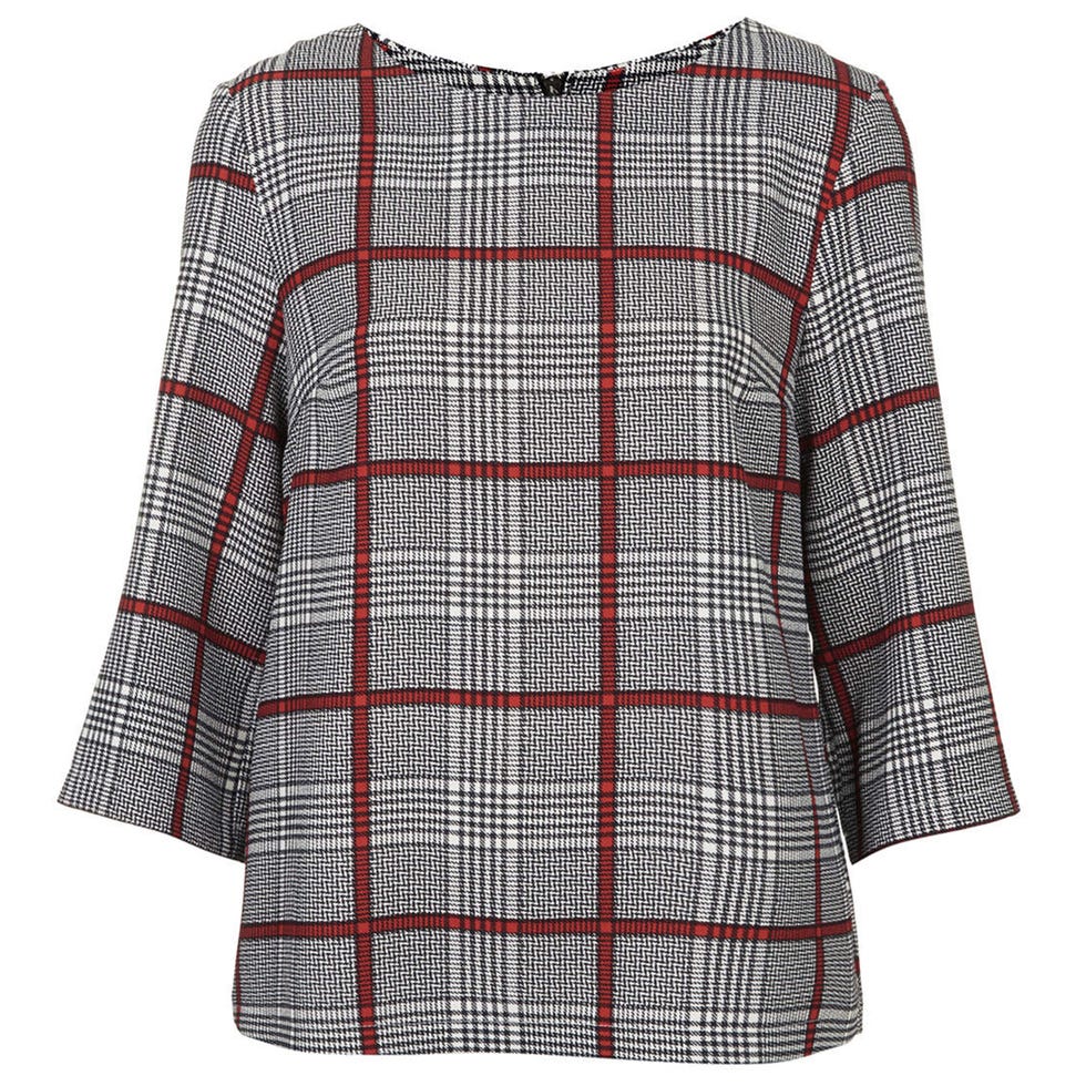 Clothing, Product, Sleeve, Collar, Pattern, Textile, Red, White, Carmine, Fashion, 