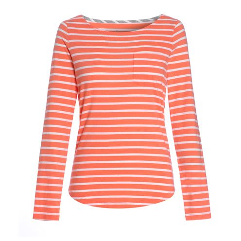 Sleeve, Shoulder, White, Orange, Neck, Pattern, Peach, Sweatshirt, Long-sleeved t-shirt, Active shirt, 