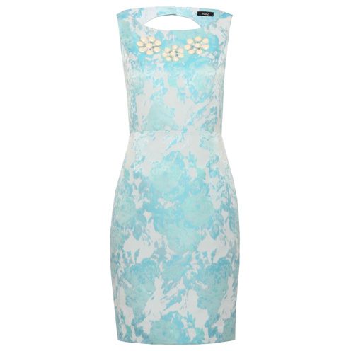 Blue, Aqua, Teal, Pattern, Turquoise, Dress, One-piece garment, Azure, Day dress, Pattern, 