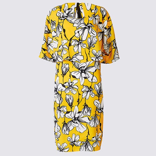 Clothing, Yellow, Sleeve, T-shirt, Orange, Day dress, Active shirt, Dress, Sportswear, Costume, 