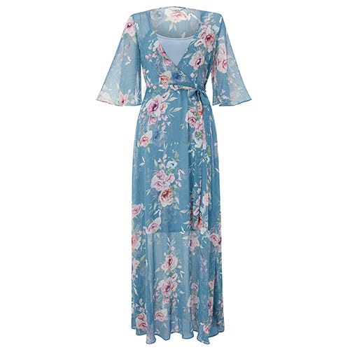 Blue, Sleeve, Textile, Pattern, Teal, Aqua, Day dress, Turquoise, Fashion, One-piece garment, 
