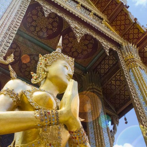 Sculpture, Place of worship, Temple, Temple, Holy places, Art, Trunk, Mythology, Chest, Metal, 