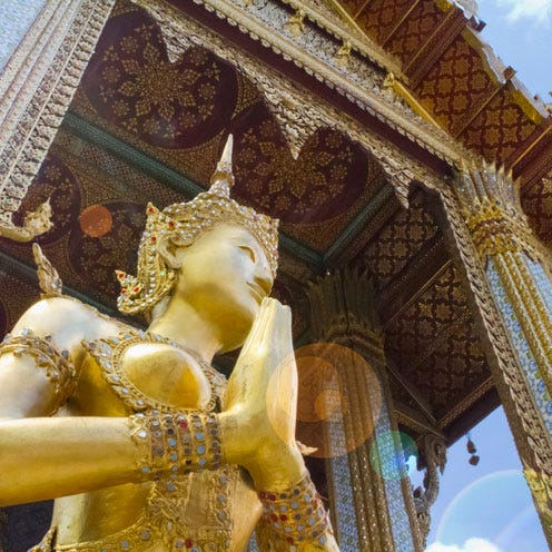 Sculpture, Place of worship, Temple, Temple, Holy places, Art, Trunk, Mythology, Chest, Metal, 