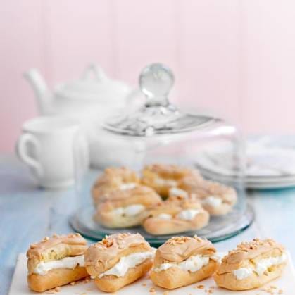 best afternoon recipes mini coffee hazelnut eclairs