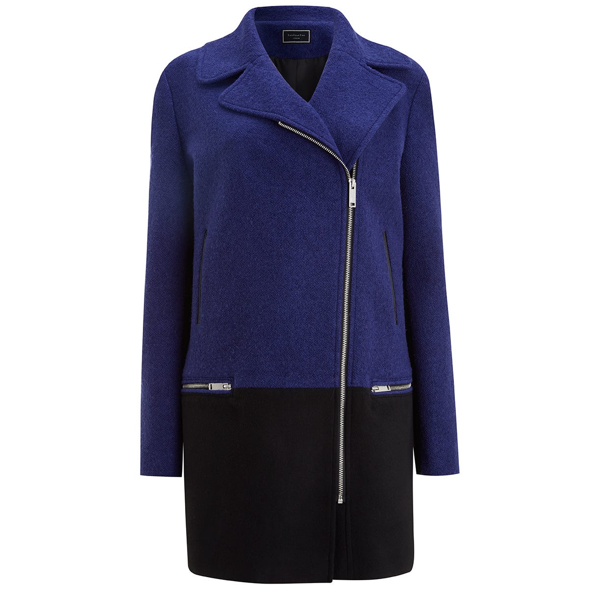 Clothing, Blue, Product, Collar, Sleeve, Coat, Textile, Outerwear, Jacket, Electric blue, 