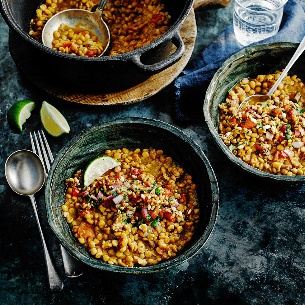 slow cooker lentil dhal