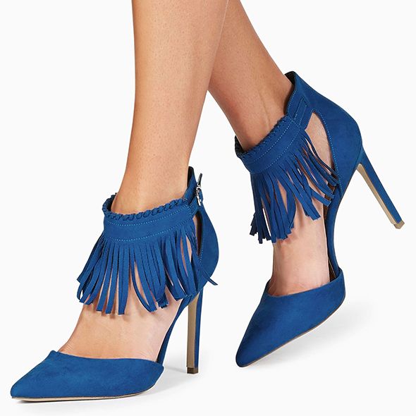 Blue, Human leg, Joint, High heels, Electric blue, Costume accessory, Fashion, Azure, Foot, Wrist, 