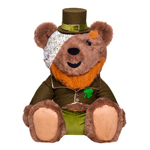 Brown, Toy, Costume accessory, Snout, Beige, Costume hat, Fur, Liver, Animal figure, Bear, 