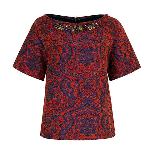 Blue, Product, Sleeve, Pattern, Textile, White, Red, Carmine, Fashion, Maroon, 