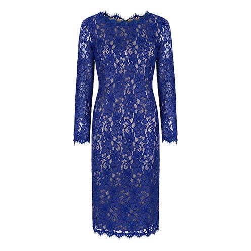 Blue, Sleeve, Dress, Textile, Pattern, Style, Electric blue, Fashion, Cobalt blue, One-piece garment, 