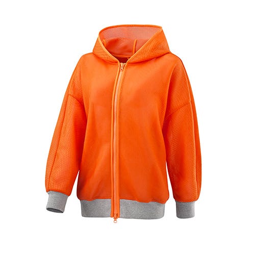 Clothing, Product, Jacket, Sleeve, Orange, Textile, Outerwear, White, Sweatshirt, Fashion, 