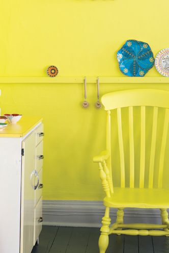 Yellow, Room, Furniture, Cabinetry, Drawer, Chair, Teal, Turquoise, Cupboard, Paint, 