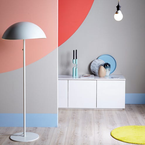 Blue, Product, Room, Interior design, Floor, Wall, Flooring, Teal, Turquoise, Lampshade, 