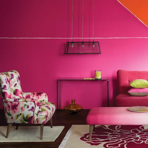 Room, Green, Interior design, Purple, Wall, Pink, Floor, Furniture, Magenta, Flooring, 