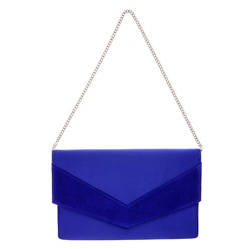 Real Suede Blue Leather Envelope Clutch Bag  Hello Handbag  SilkFred