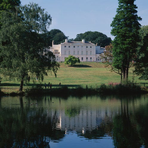 Reflection, Water resources, Tree, Natural landscape, Bank, Woody plant, Pond, Watercourse, House, Reservoir, 
