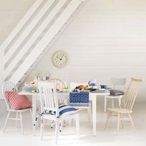 Product, Room, Furniture, Chair, White, Table, Home, Interior design, Grey, Wall clock, 