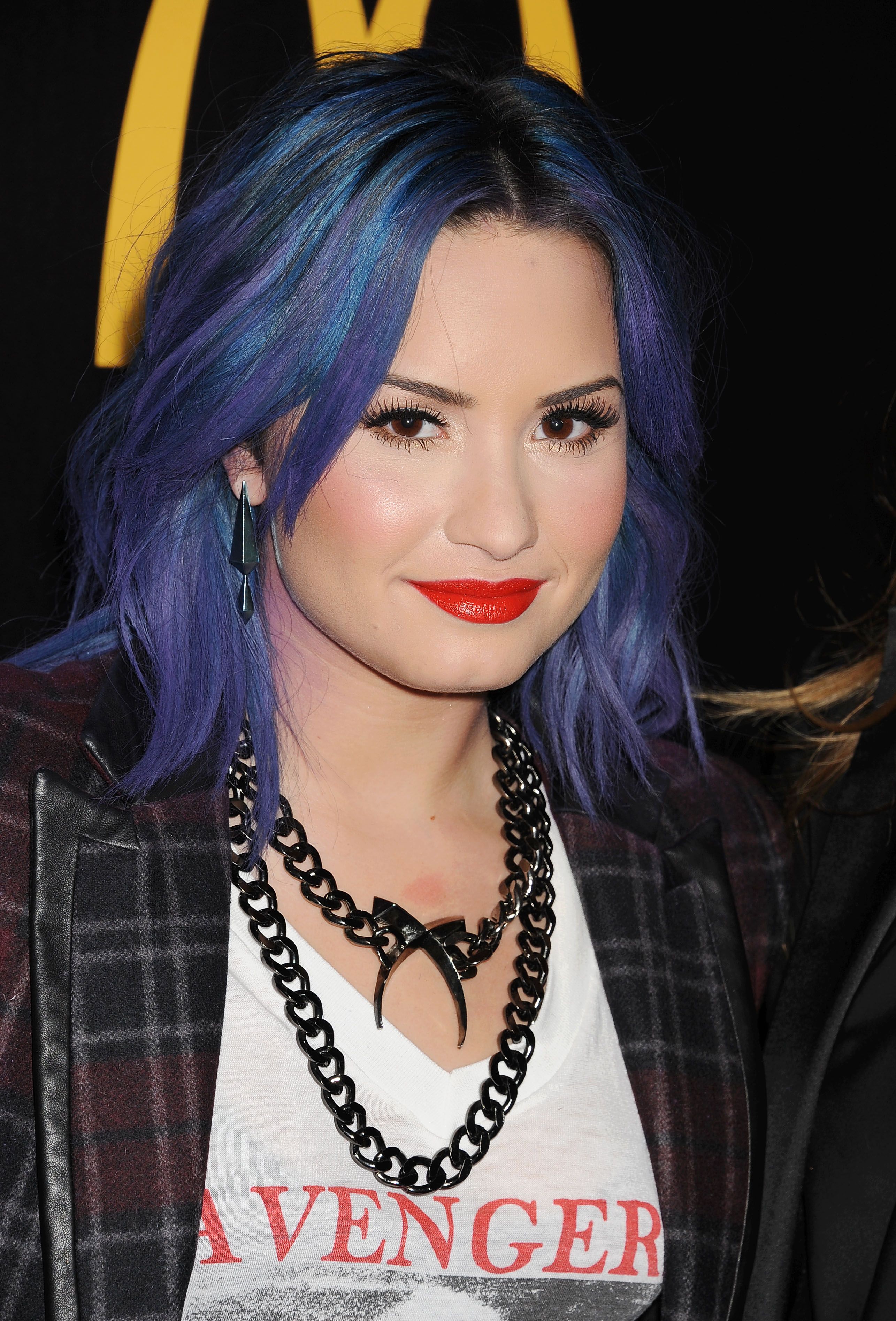 dark blue and purple hair