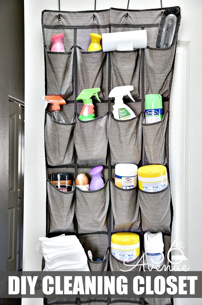 How To Organize Cleaning Supplies On A Stairway Wall - Organized-ish
