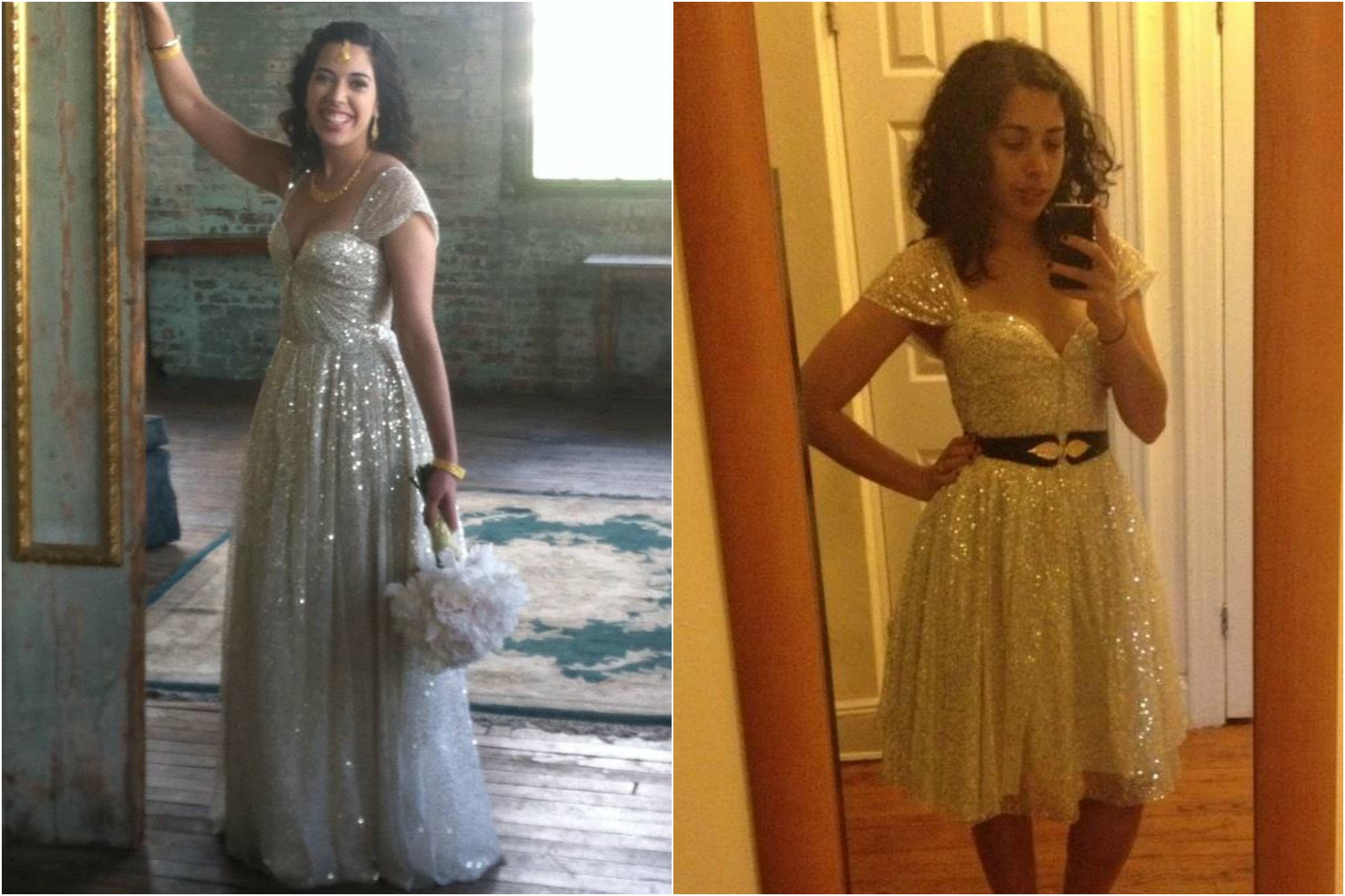 Turn your wedding gown into a cocktail dress