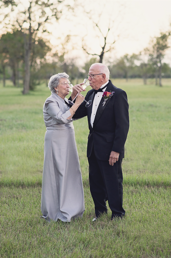 Grandma Poses for Anniversary Shoot in Her 70-Year-Old Wedding