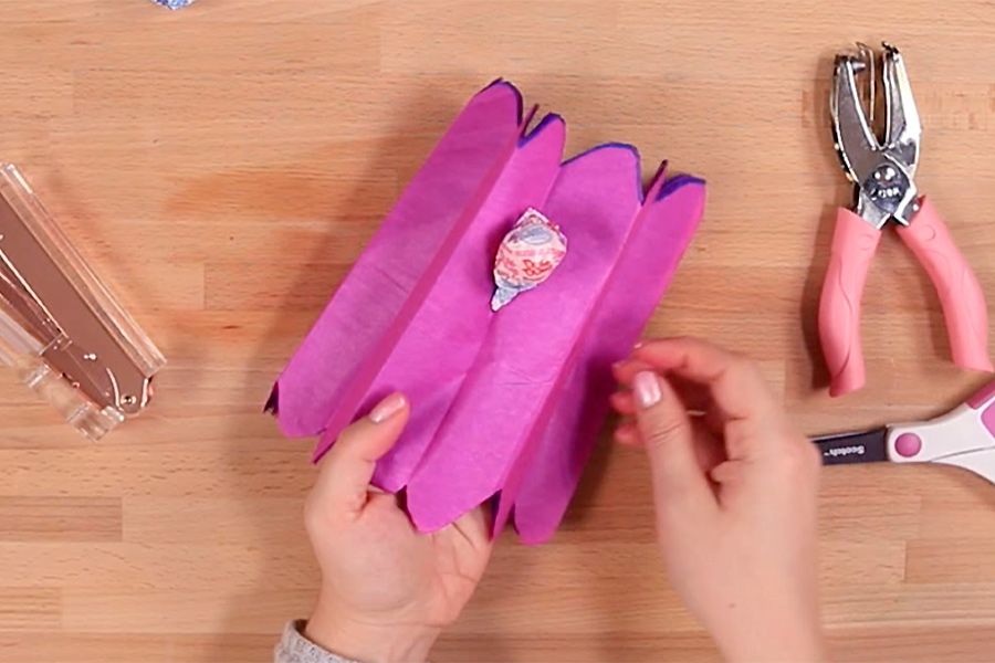 Valentine's Day Craft - Tissue Paper Flower Lollipops - The Happier  Homemaker