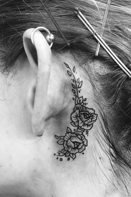 10 Best Behind The Ear Tattoo Design Ideas