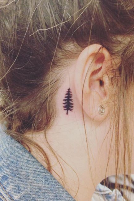 30 Ear Tattoos That Are as Pretty as a Pair of Earrings  Ear tattoo Ear  Nature tattoos