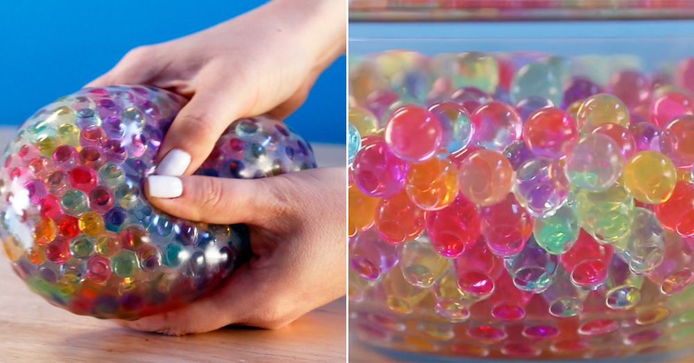 What to do with orbeez or water beads, games and experiments: squishy ball,  spa, experiments 