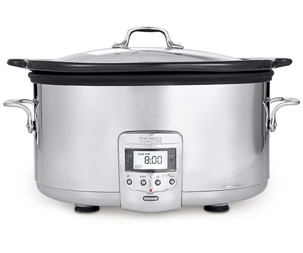 All-Clad Electrics Stainless Steel and Ceramic Slow Cooker with Insert and  Lid 6.5 Quart Nonstick 320 Watts Oval Shaped, Programmable, Dishwasher Safe