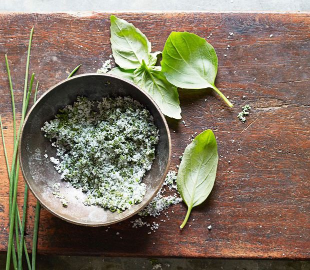 Homemade Flavored Salt Basil Salt Recipe