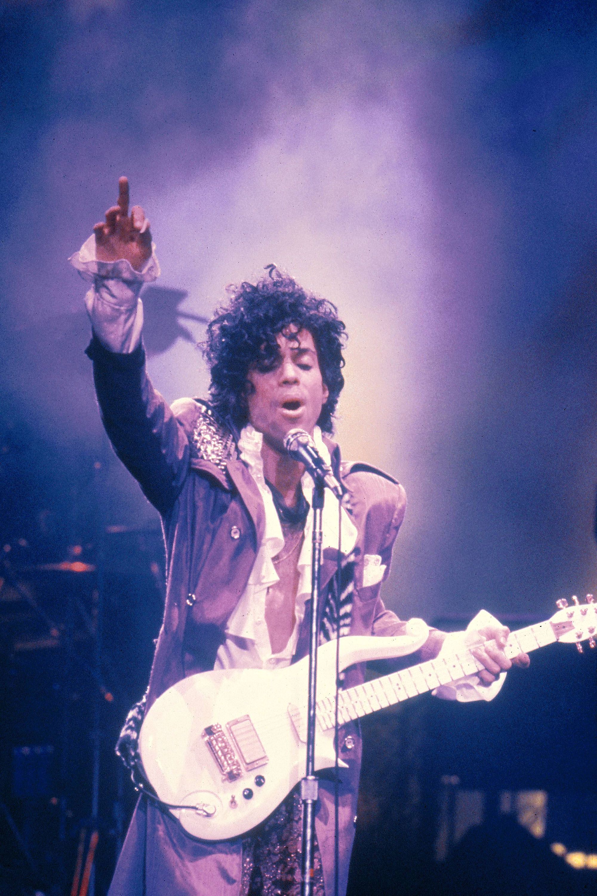 Prince in purple outfit new arrivals