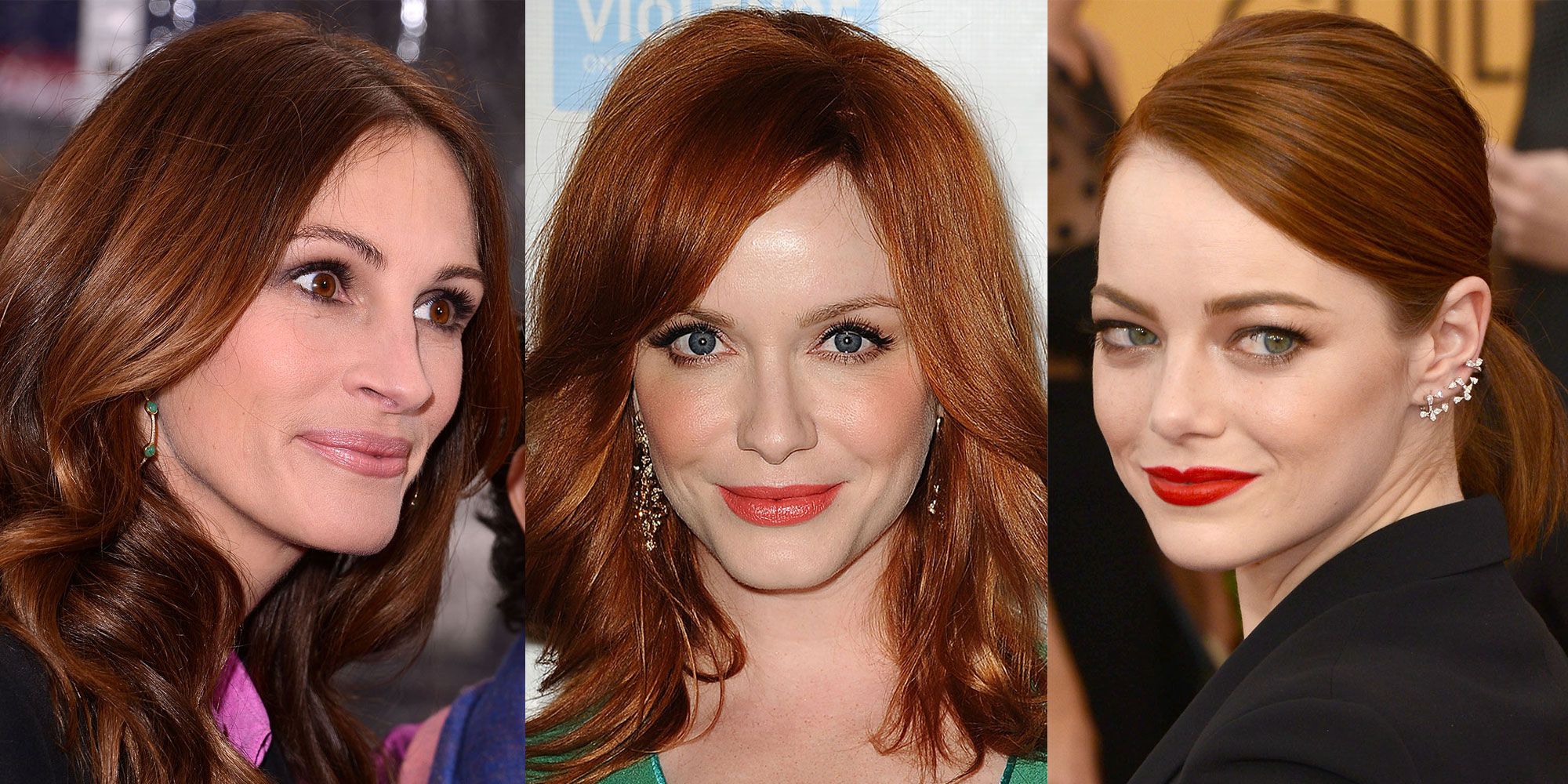 Celebs with red brown hair