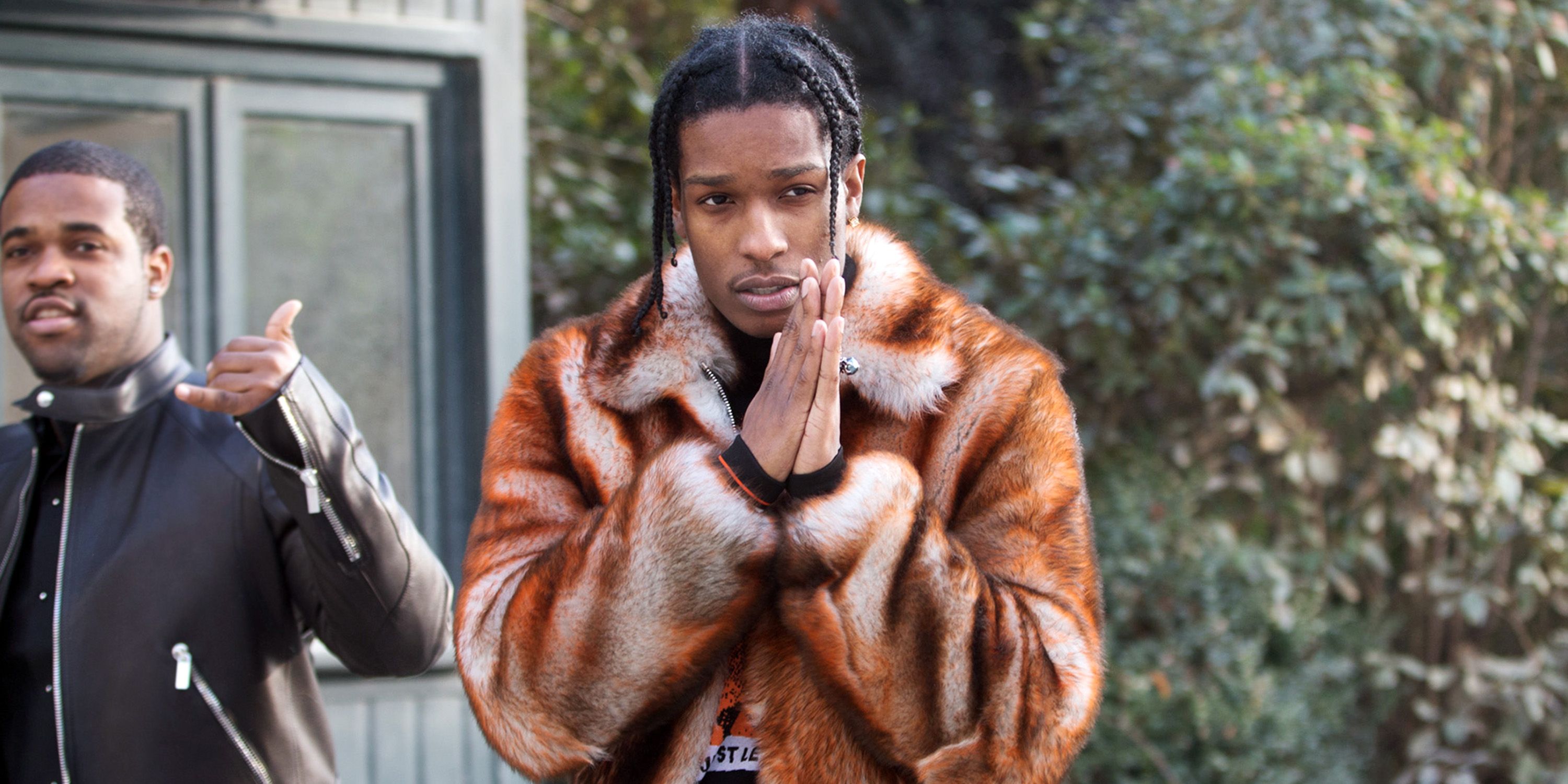 A$AP Rocky Man-Fur and Dior Rave Shirt at Dior's Couture