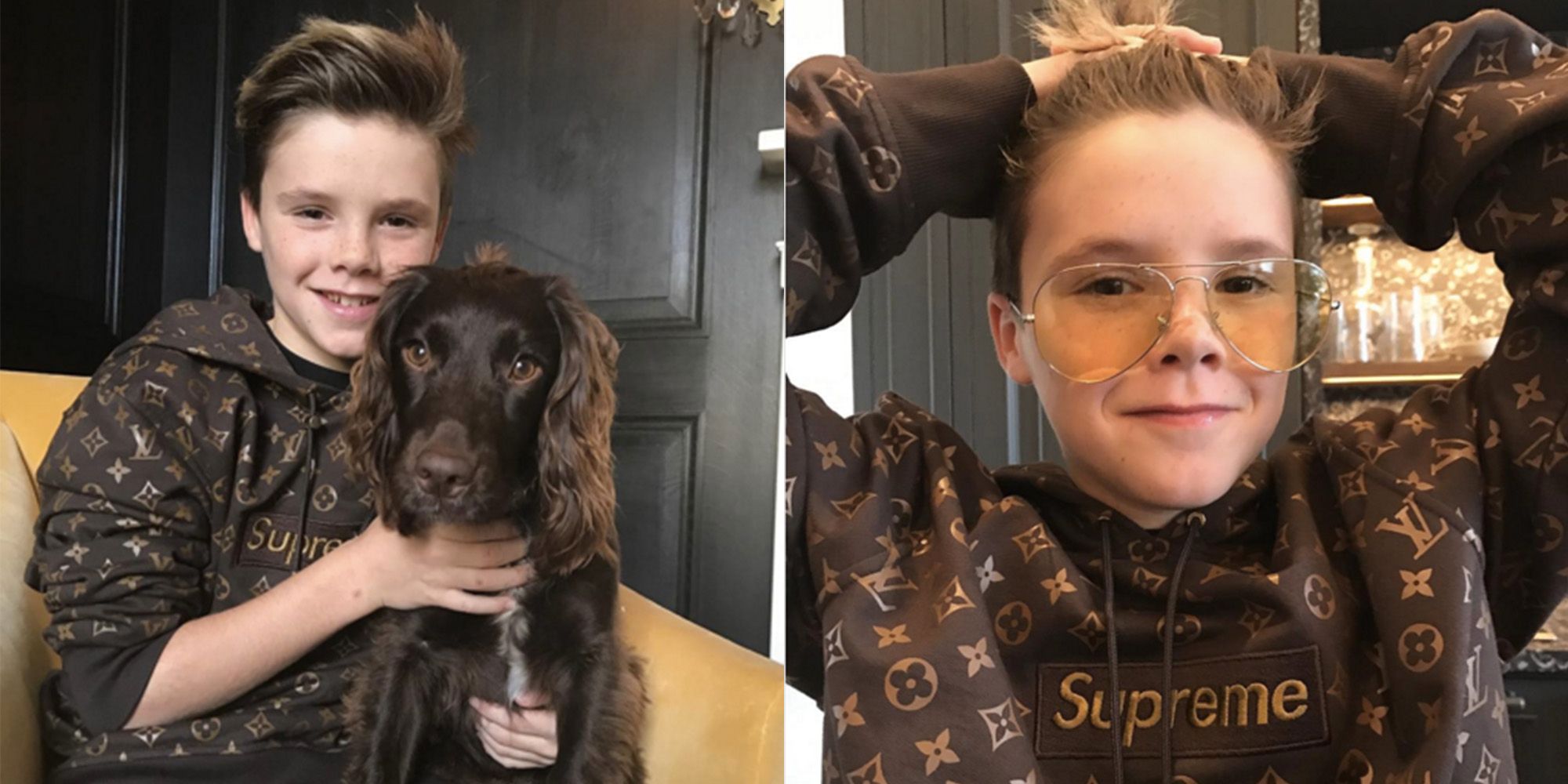 Welcome To The Louis Vuitton x Supreme Squad, Cruz Beckham  Louis vuitton  hoodie, Louis vuitton supreme, Luis vuitton