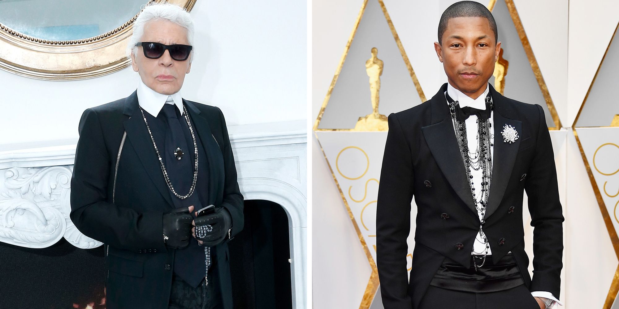 Pharrell Williams in Chanel Suit at Oscars 2017 - Pharrell