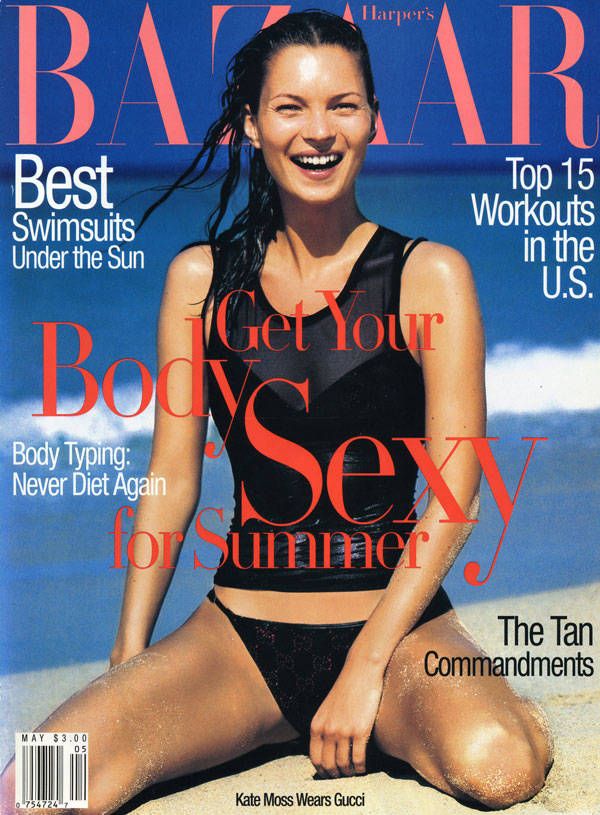 Kate Bazaar Covers- Kate Moss in Harper's