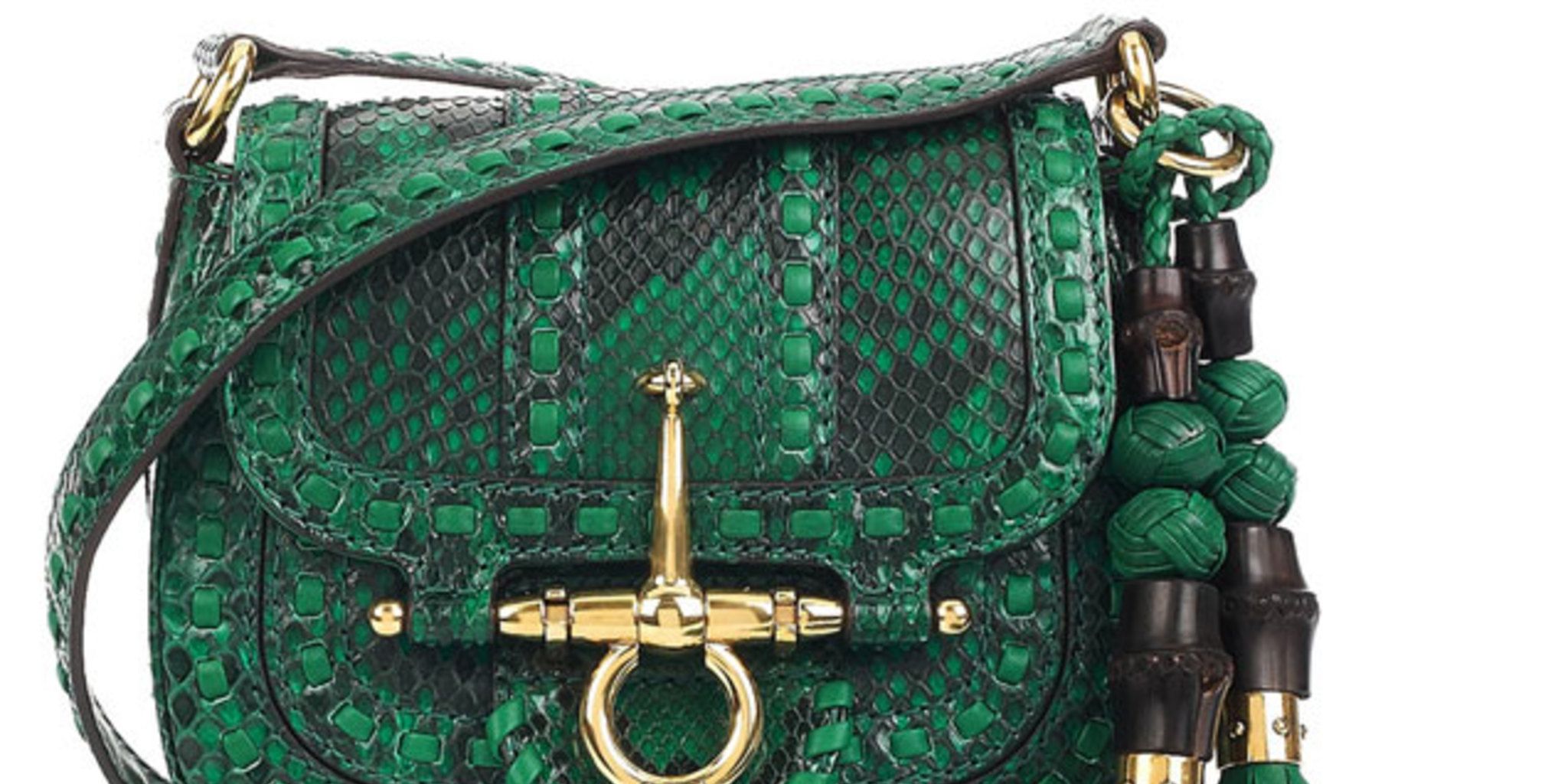 gucci green python bag