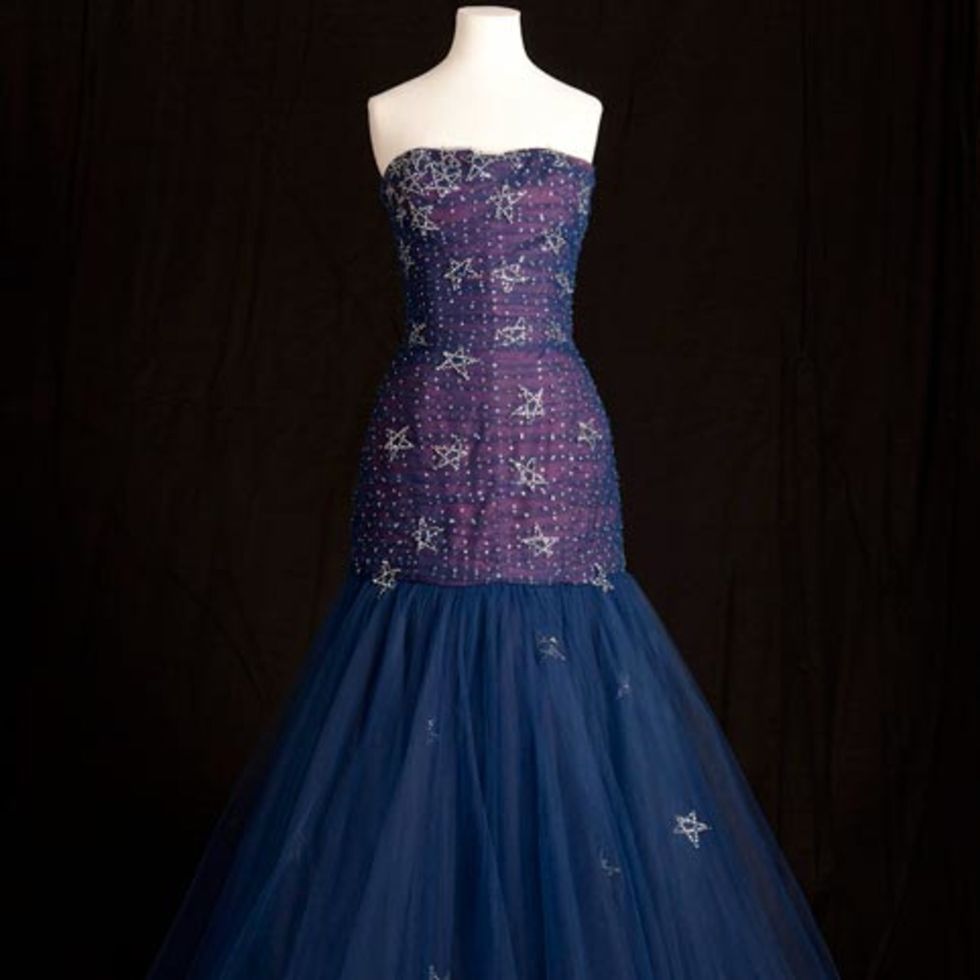 Clothing, Blue, Dress, Textile, One-piece garment, Formal wear, Style, Electric blue, Gown, Purple, 